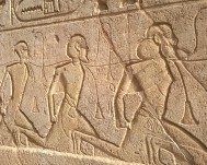 Абу-Симбел. Барельеф на стене Большого храма (в честь царя Рамзеса II)